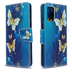 Coque Portefeuille Motif Fantaisie Livre Cuir Etui Clapet B03F pour Samsung Galaxy S20 5G Bleu Ciel