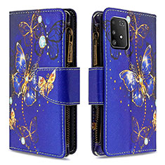 Coque Portefeuille Motif Fantaisie Livre Cuir Etui Clapet B04F pour Samsung Galaxy M80S Bleu Royal