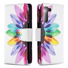 Coque Portefeuille Motif Fantaisie Livre Cuir Etui Clapet B04F pour Samsung Galaxy S21 5G Colorful