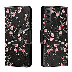 Coque Portefeuille Motif Fantaisie Livre Cuir Etui Clapet H01X pour Samsung Galaxy S22 5G Noir