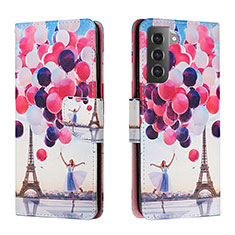 Coque Portefeuille Motif Fantaisie Livre Cuir Etui Clapet H02X pour Samsung Galaxy S22 5G Mixte