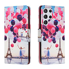 Coque Portefeuille Motif Fantaisie Livre Cuir Etui Clapet H02X pour Samsung Galaxy S22 Ultra 5G Mixte