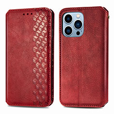 Coque Portefeuille Motif Fantaisie Livre Cuir Etui Clapet H15 pour Apple iPhone 15 Pro Rouge