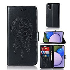 Coque Portefeuille Motif Fantaisie Livre Cuir Etui Clapet JX1 pour Samsung Galaxy A03s Noir