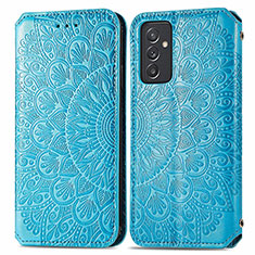 Coque Portefeuille Motif Fantaisie Livre Cuir Etui Clapet S01D pour Samsung Galaxy A15 5G Bleu