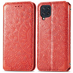 Coque Portefeuille Motif Fantaisie Livre Cuir Etui Clapet S01D pour Samsung Galaxy M32 4G Rouge