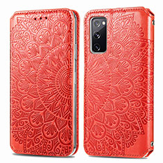 Coque Portefeuille Motif Fantaisie Livre Cuir Etui Clapet S01D pour Samsung Galaxy S20 FE (2022) 5G Rouge