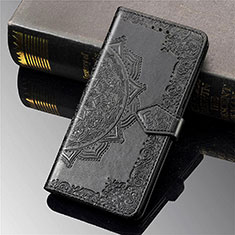 Coque Portefeuille Motif Fantaisie Livre Cuir Etui Clapet S01D pour Samsung Galaxy S22 Ultra 5G Noir