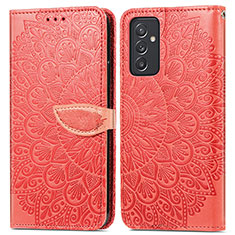 Coque Portefeuille Motif Fantaisie Livre Cuir Etui Clapet S04D pour Samsung Galaxy A05s Rouge