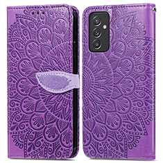 Coque Portefeuille Motif Fantaisie Livre Cuir Etui Clapet S04D pour Samsung Galaxy A05s Violet