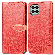 Coque Portefeuille Motif Fantaisie Livre Cuir Etui Clapet S04D pour Samsung Galaxy M53 5G Rouge