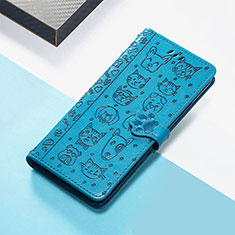 Coque Portefeuille Motif Fantaisie Livre Cuir Etui Clapet S05D pour Huawei Honor Magic5 5G Bleu
