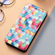 Coque Portefeuille Motif Fantaisie Livre Cuir Etui Clapet S06D pour Samsung Galaxy S21 5G Colorful