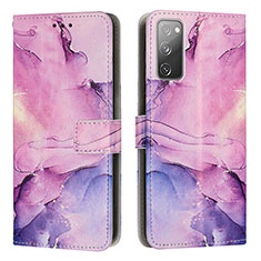 Coque Portefeuille Motif Fantaisie Livre Cuir Etui Clapet Y01X pour Samsung Galaxy S20 FE (2022) 5G Violet
