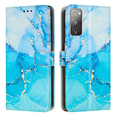 Coque Portefeuille Motif Fantaisie Livre Cuir Etui Clapet Y01X pour Samsung Galaxy S20 FE 4G Bleu