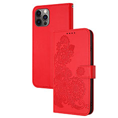 Coque Portefeuille Motif Fantaisie Livre Cuir Etui Clapet Y02X pour Apple iPhone 13 Pro Max Rouge