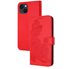Coque Portefeuille Motif Fantaisie Livre Cuir Etui Clapet Y02X pour Apple iPhone 13 Rouge