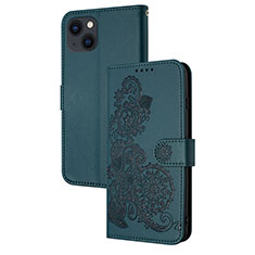 Coque Portefeuille Motif Fantaisie Livre Cuir Etui Clapet Y02X pour Apple iPhone 14 Vert
