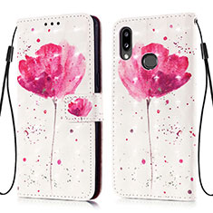 Coque Portefeuille Motif Fantaisie Livre Cuir Etui Clapet Y03B pour Samsung Galaxy A10s Rose