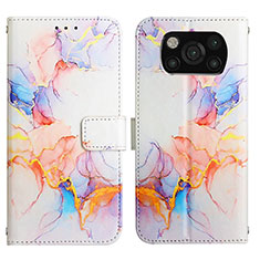 Coque Portefeuille Motif Fantaisie Livre Cuir Etui Clapet Y04B pour Xiaomi Poco X3 Bleu