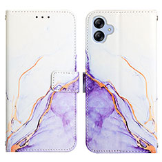 Coque Portefeuille Motif Fantaisie Livre Cuir Etui Clapet YB4 pour Samsung Galaxy A04 4G Violet