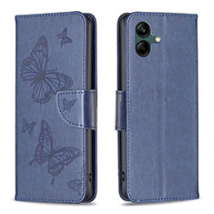 Coque Portefeuille Papillon Livre Cuir Etui Clapet B01F pour Samsung Galaxy A04 4G Bleu