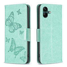 Coque Portefeuille Papillon Livre Cuir Etui Clapet B01F pour Samsung Galaxy A04 4G Vert