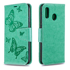 Coque Portefeuille Papillon Livre Cuir Etui Clapet B01F pour Samsung Galaxy A20 Or Rose