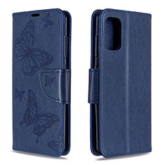 Coque Portefeuille Papillon Livre Cuir Etui Clapet B01F pour Samsung Galaxy A41 Bleu