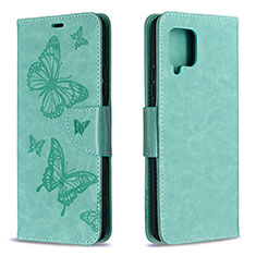 Coque Portefeuille Papillon Livre Cuir Etui Clapet B01F pour Samsung Galaxy A42 5G Vert