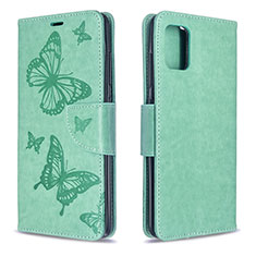 Coque Portefeuille Papillon Livre Cuir Etui Clapet B01F pour Samsung Galaxy A51 4G Vert