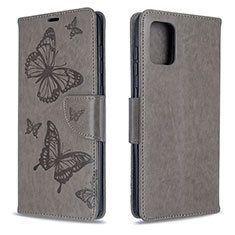 Coque Portefeuille Papillon Livre Cuir Etui Clapet B01F pour Samsung Galaxy A71 4G A715 Gris