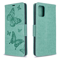 Coque Portefeuille Papillon Livre Cuir Etui Clapet B01F pour Samsung Galaxy A71 4G A715 Vert