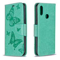 Coque Portefeuille Papillon Livre Cuir Etui Clapet B01F pour Samsung Galaxy M01s Vert