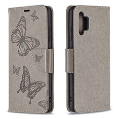 Coque Portefeuille Papillon Livre Cuir Etui Clapet B01F pour Samsung Galaxy M32 5G Gris