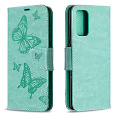 Coque Portefeuille Papillon Livre Cuir Etui Clapet B01F pour Samsung Galaxy Note 20 5G Vert