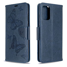 Coque Portefeuille Papillon Livre Cuir Etui Clapet B01F pour Samsung Galaxy S20 5G Bleu