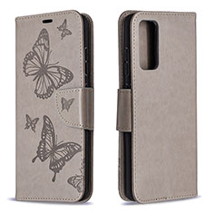 Coque Portefeuille Papillon Livre Cuir Etui Clapet B01F pour Samsung Galaxy S20 FE (2022) 5G Gris