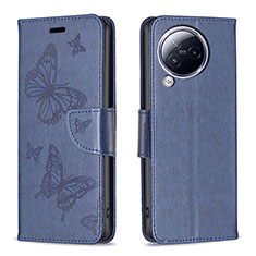 Coque Portefeuille Papillon Livre Cuir Etui Clapet B01F pour Xiaomi Civi 3 5G Bleu