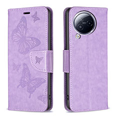 Coque Portefeuille Papillon Livre Cuir Etui Clapet B01F pour Xiaomi Civi 3 5G Violet Clair