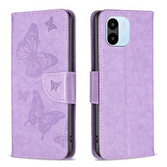 Coque Portefeuille Papillon Livre Cuir Etui Clapet B01F pour Xiaomi Redmi A1 Violet Clair