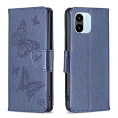 Coque Portefeuille Papillon Livre Cuir Etui Clapet B01F pour Xiaomi Redmi A2 Bleu