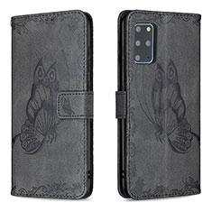 Coque Portefeuille Papillon Livre Cuir Etui Clapet B02F pour Samsung Galaxy S20 Plus 5G Noir
