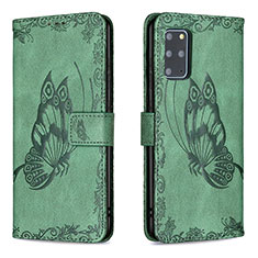 Coque Portefeuille Papillon Livre Cuir Etui Clapet B02F pour Samsung Galaxy S20 Plus 5G Vert