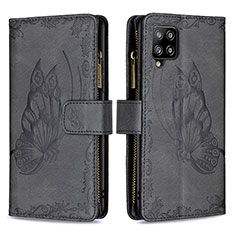 Coque Portefeuille Papillon Livre Cuir Etui Clapet B03F pour Samsung Galaxy A42 5G Noir