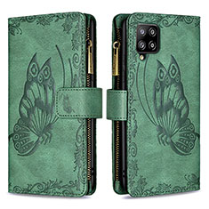 Coque Portefeuille Papillon Livre Cuir Etui Clapet B03F pour Samsung Galaxy A42 5G Vert