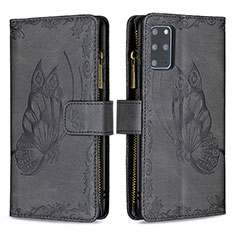 Coque Portefeuille Papillon Livre Cuir Etui Clapet B03F pour Samsung Galaxy S20 Plus Noir