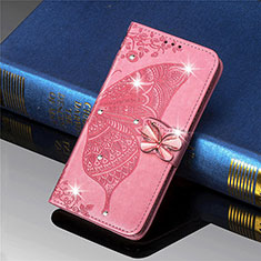 Coque Portefeuille Papillon Livre Cuir Etui Clapet L01 pour Xiaomi Mi 11 5G Rose Rouge
