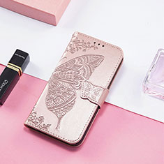 Coque Portefeuille Papillon Livre Cuir Etui Clapet L01 pour Xiaomi Redmi 12C 4G Rose