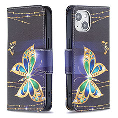 Coque Portefeuille Papillon Livre Cuir Etui Clapet L07 pour Apple iPhone 15 Mixte